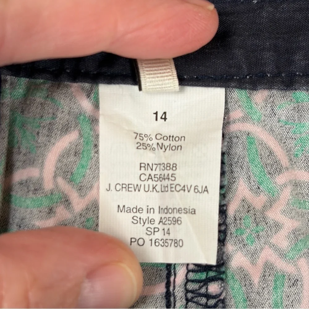 J.Crew Women’s Printed Drawstring Shorts Size 14 | 4.5” Inseam